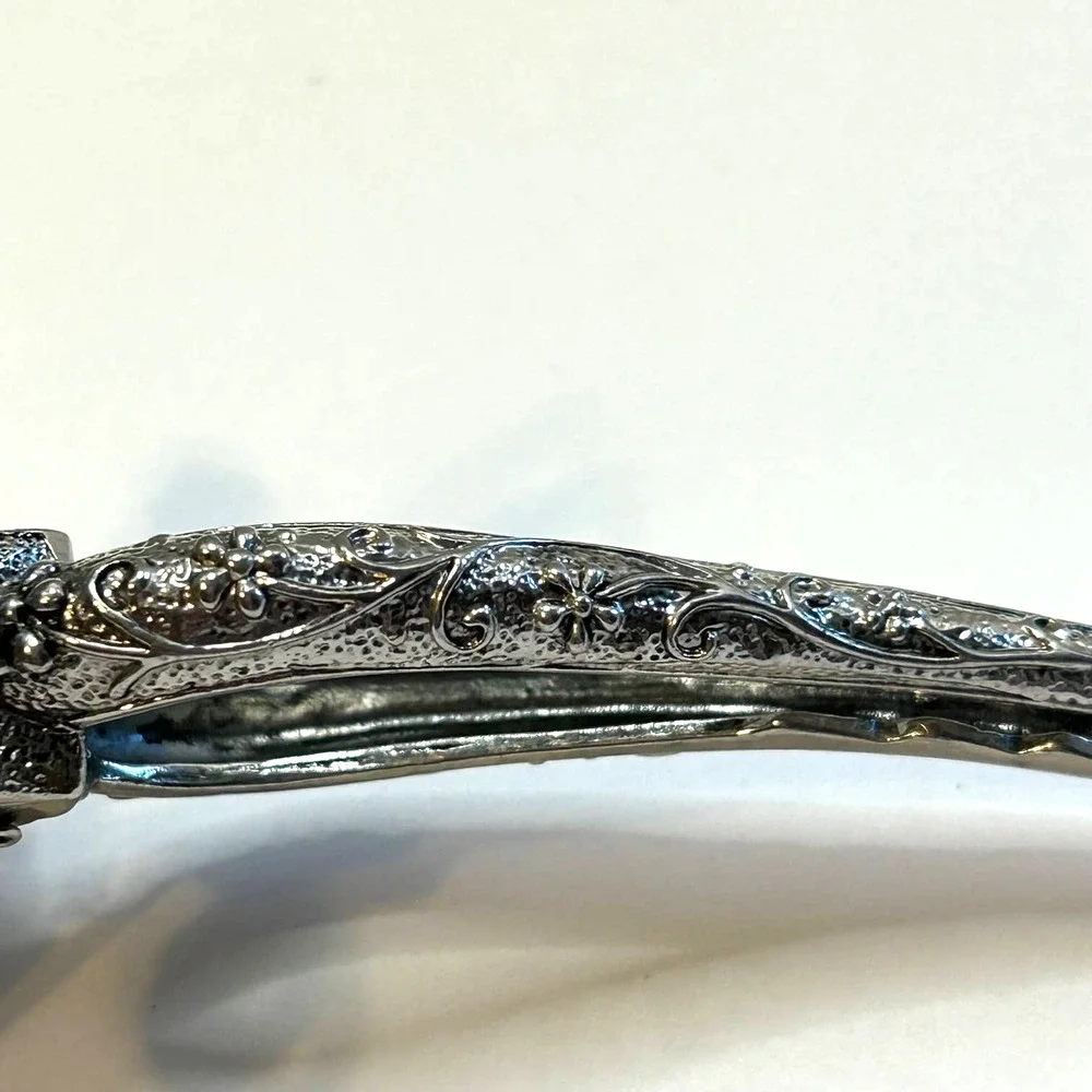 Vintage AB Rhinestone‎ Flower Hair Clip